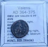 #p900# Roman Bronze coin issued by Valens from 364-375 AD