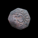 #o981# Spanish copper maravedi coin of Ferdinand VI from 1746-1759 AD