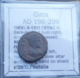 #q301# Roman provincial bronze coin Geta from 198-209 AD (Pautalia)