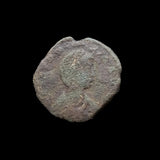 #i587# Roman Bronze coin issued by Eudoxia from 395-401 AD