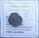 #P221# Anonymous Iberian Greek City Issue Bronze Coin of Cordoba from 75-25 BC