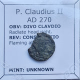 #o771# Roman posthumous Antoninianus coin of Claudius II from 270 AD