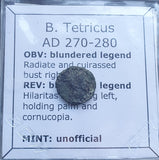 #o250# Roman barbarous issue coin of Tetricus from 270-280 AD
