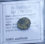 #n722# Roman barbarous issue coin of Tetricus from 270-280 AD