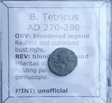 #n750# Roman barbarous issue coin of Tetricus from 270-280 AD