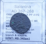 #k901# Roman Antoninianus coin of Salonina from 267-268 AD