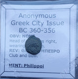 #L689# Anonymous Greek City Issue Bronze Coin of Philippi from 360-356 BC