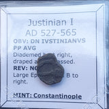 #k639# Byzantine pentanummium coin of Justinian I from 527-565 AD
