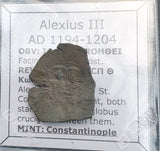#m338# Byzantine Trachy coin of Alexius III from 1194-1204 AD (Constantinople)
