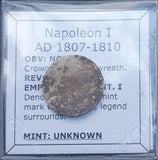#L260# French silver 10 Cent coin of Napoleon I from 1807-1810 AD