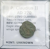 #o764# Roman posthumous Antoninianus coin of Claudius II from 270 AD