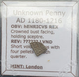 #h147# British silver clipped penny from 1180-1216 AD