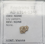 #L400# Bohemian silver 1 pfennig coin of Friedrichs III from 1314-1340 AD