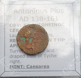 #P536# Roman Ae18 provincial coin of Antoninus Pius from 138-161 AD (Caesarea)