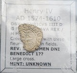 #L396# French silver Douzain coin of Henry IV from 1574-1610 AD