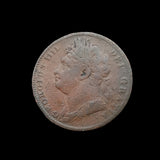 #q451# British 1 Farthing coin of George IV from 1823 AD