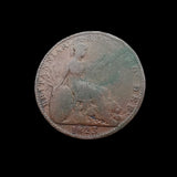 #q451# British 1 Farthing coin of George IV from 1823 AD