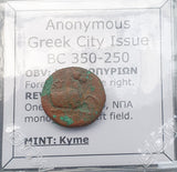 #h921# Anonymous Greek City Issue Bronze Coin of Kyme 350-250 BC