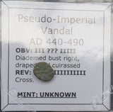 #e167# Pseudo-Imperial coin under Gaiseric or Huneric from 440-490 AD