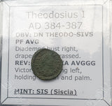 #P966# Roman Bronze coin issued by Theodosius I from 384-387 AD