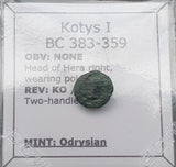 #P703# Greek bronze Thracian coin of King Kotys I from 383-359 BC