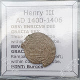 #Q355# Spanish Blanca coin of Henry III from 1400-1406 AD