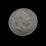 #q452# British 1 Farthing coin of William IV from 1837 AD
