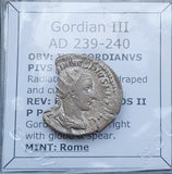 #o301# Roman silver Antoninianus coin of Gordian III from 239-240 AD