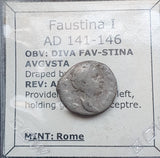 #j867# Roman silver denarius coin of Faustina I from 141-146 AD