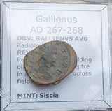 #k070# Roman Antoninianus coin of Gallienus from 267-268 AD