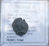 #h645# Roman bronze coin of Tetricus II from 272-273 AD