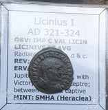 #j747# Roman Bronze coin issued by Licinius I from 321-324 AD