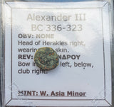 #i352# Greek bronze ae10 coin from Macedonian King Alexander III from 336-323 BC