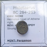 #h483# Greek Bronze Coin of king Philetaerus of Pergamon from 284-263 BC