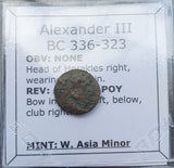 #f386# Greek bronze ae12 coin from Macedonian King Alexander III from 336-323 BC