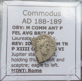 #g675# Roman silver denarius coin of Comomdus from 188-189 AD