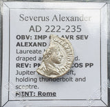 #j173# Roman silver denarius coin of Severus Alexander from 222-235 AD
