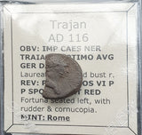 #j902# Roman silver denarius coin of Trajan from 116 AD