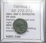 #i662# Roman Antoninianus coin of Tetricus I from 271-274 AD