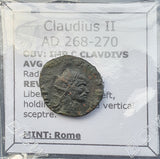 #Q482# Roman Antoninianus coin of Claudius II, minted between 268-270 AD
