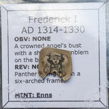 #Q473# Austrian silver 1 Pfennig coin of Frederick I from 1314-1330 AD