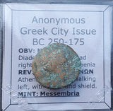 #k506# Anonymous bronze Greek city issue coin from Messembria 250-175 BC