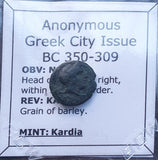 #j153# Anonymous Greek City Issue Bronze coin from Kardia 350-309 BC