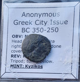 #i118# Anonymous Greek city issue bronze coin from Kyzikos 350-250 BC