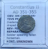 #p958# Roman Bronze coin issued by Constantius II from 351-355 AD