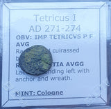 #N959# Roman Antoninianus coin of Tetricus I from 271-274 AD