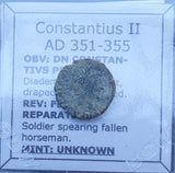 #p960# Roman Bronze coin issued by Constantius II from 351-355 AD