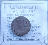 #p267# Rare Roman Bronze coin issued by Constantius II from 348-350 AD