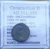 #q354# Roman Bronze coin issued by Constantius II from 351-355 AD