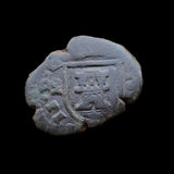 #q391# Spanish Medieval 2 maravedis coin of Charles II from 1680 AD